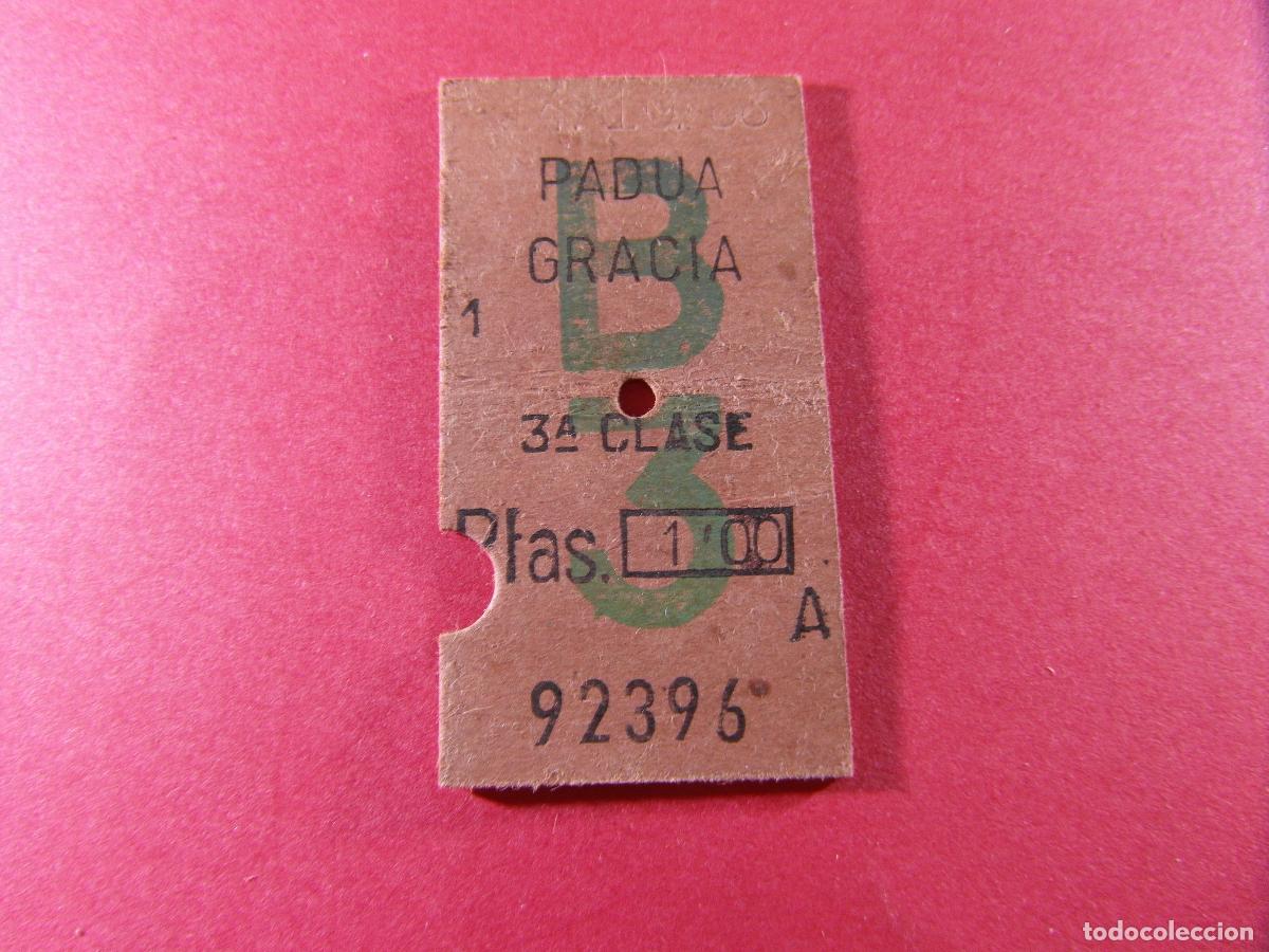 Coleccionismo billetes de transporte: BILLETE EDMONSON FERROCARRILES CATALANES SARRIA GENERALITAT - PADUA GRACIA