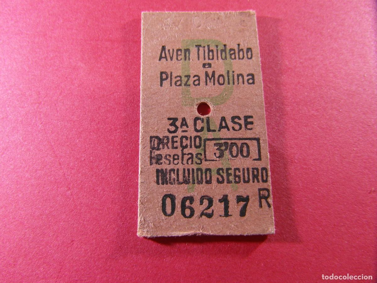 Coleccionismo billetes de transporte: BILLETE EDMONSON FERROCARRILES CATALANES SARRIA GENERALITAT - AVEN TIBIDABO PLAZA MOLINA