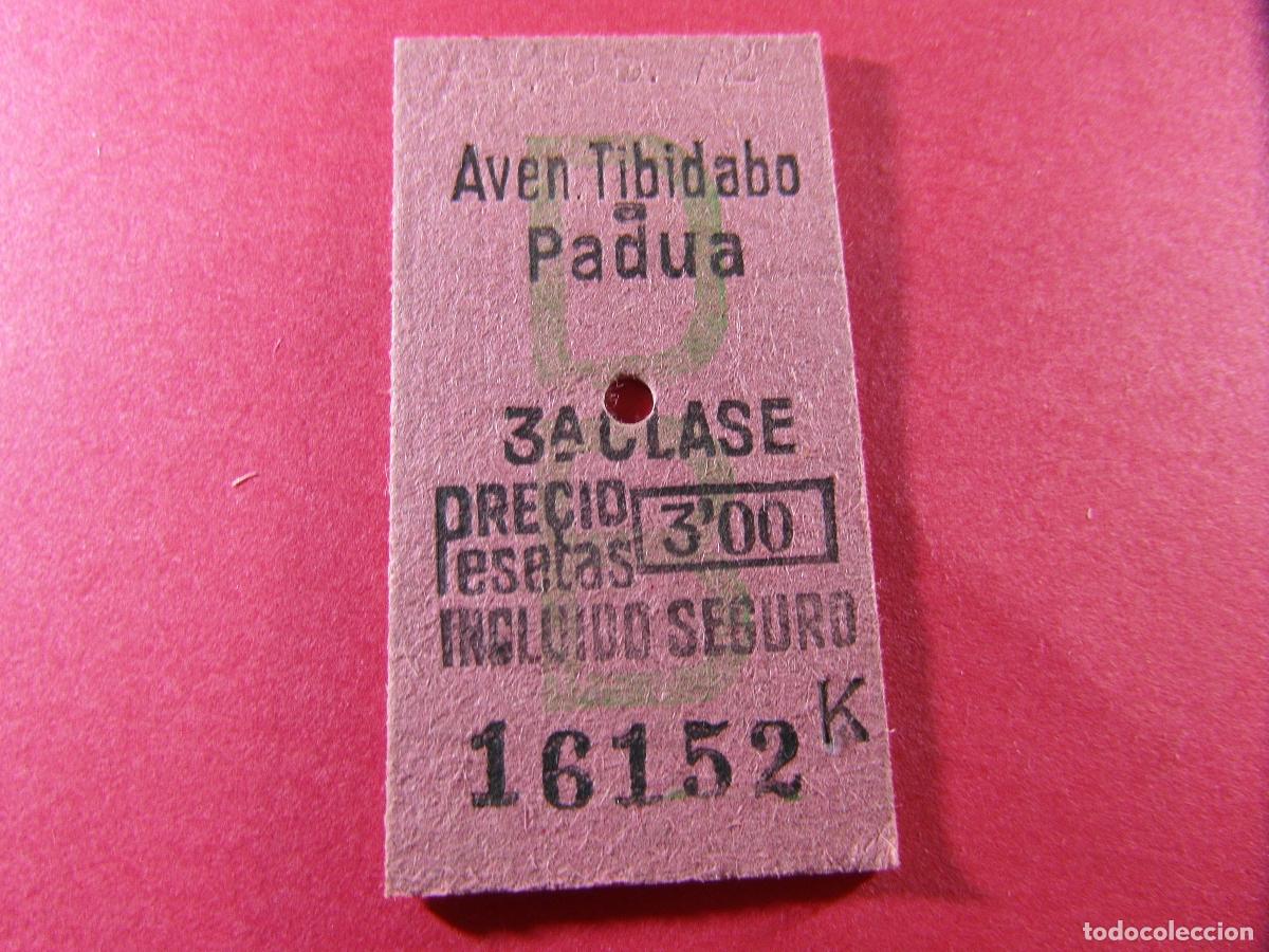 Coleccionismo billetes de transporte: BILLETE EDMONSON FERROCARRILES CATALANES SARRIA GENERALITAT - AVEN TIBIDABO PADUA