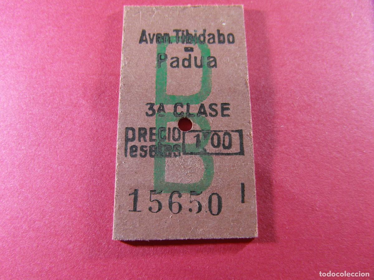 Coleccionismo billetes de transporte: BILLETE EDMONSON FERROCARRILES CATALANES SARRIA GENERALITAT - AVEN TIBIDABO PADUA