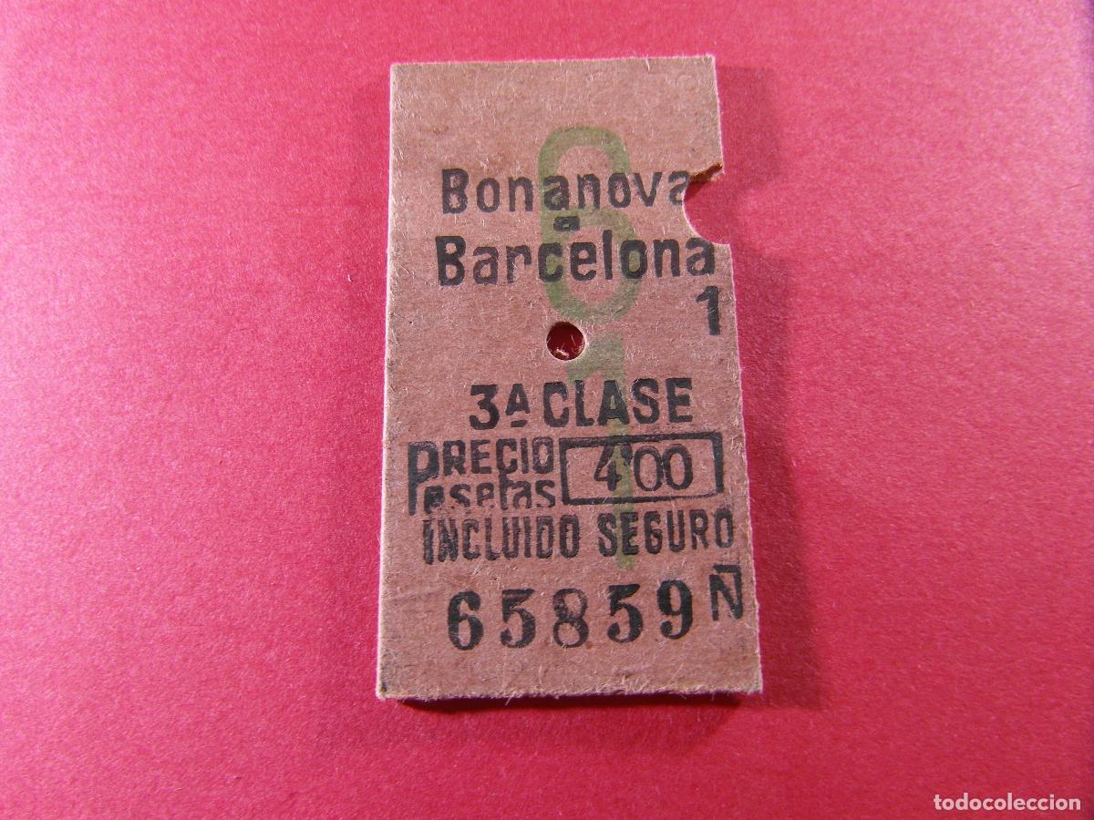 Coleccionismo billetes de transporte: BILLETE EDMONSON FERROCARRILES CATALANES SARRIA GENERALITAT - BONANOVA BARCELONA