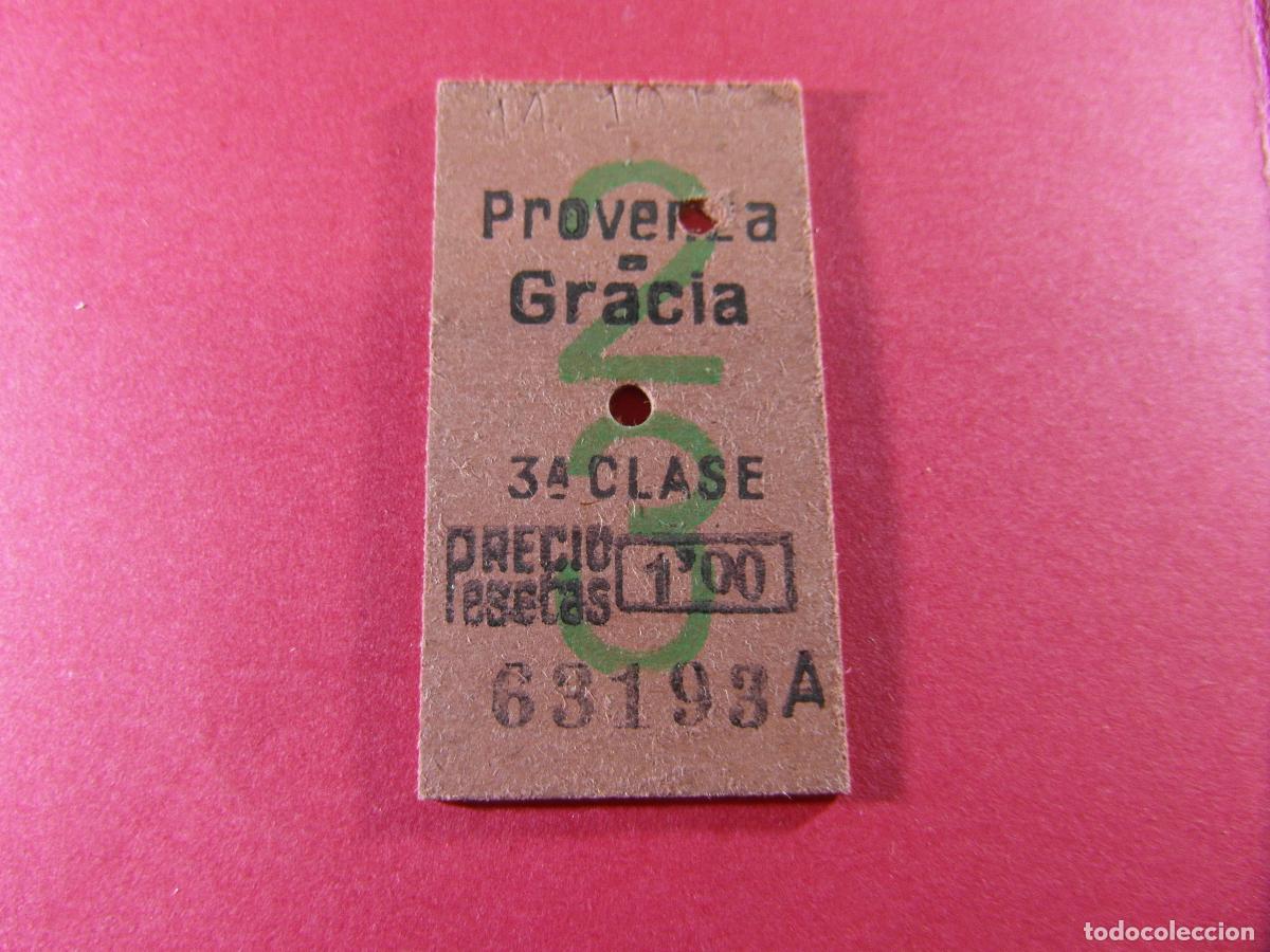 Coleccionismo billetes de transporte: BILLETE EDMONSON FERROCARRILES CATALANES SARRIA GENERALITAT - PROVENZA GRACIA