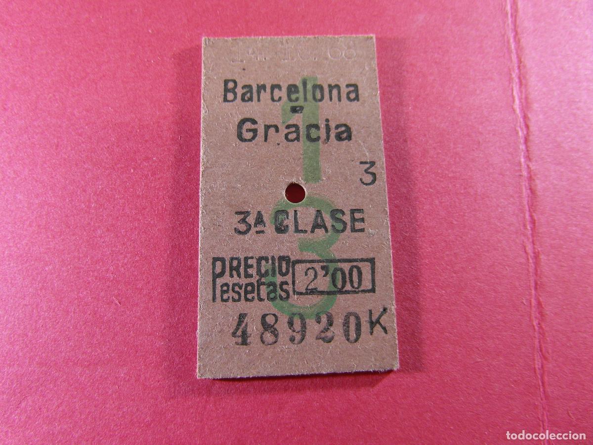 Coleccionismo billetes de transporte: BILLETE EDMONSON FERROCARRILES CATALANES SARRIA GENERALITAT - BARCELONA GRACIA