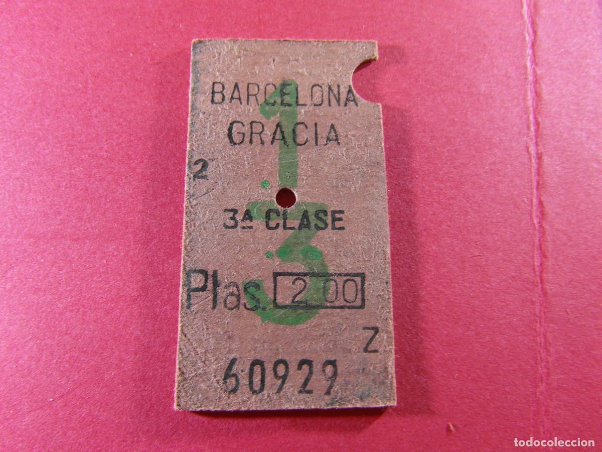 Coleccionismo billetes de transporte: BILLETE EDMONSON FERROCARRILES CATALANES SARRIA GENERALITAT - BARCELONA GRACIA