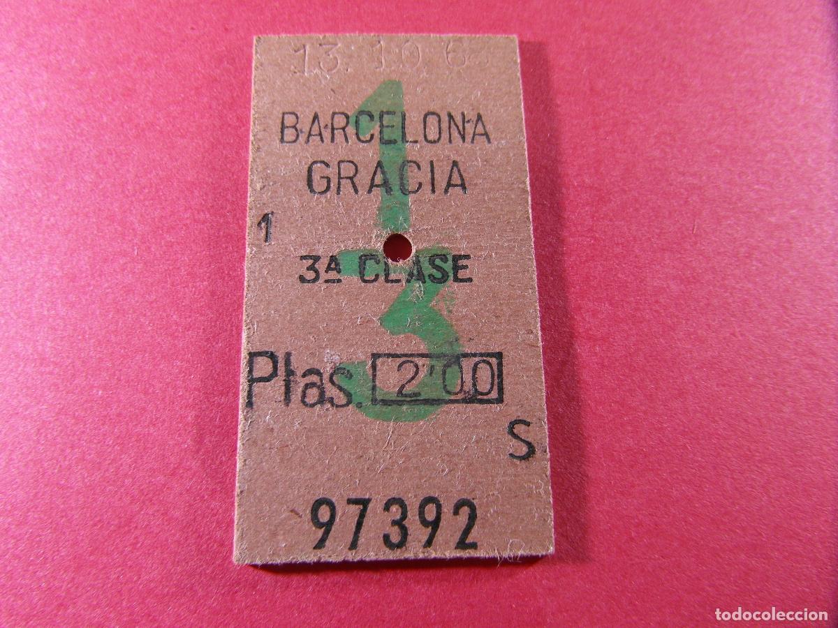 Coleccionismo billetes de transporte: BILLETE EDMONSON FERROCARRILES CATALANES SARRIA GENERALITAT - BARCELONA GRACIA