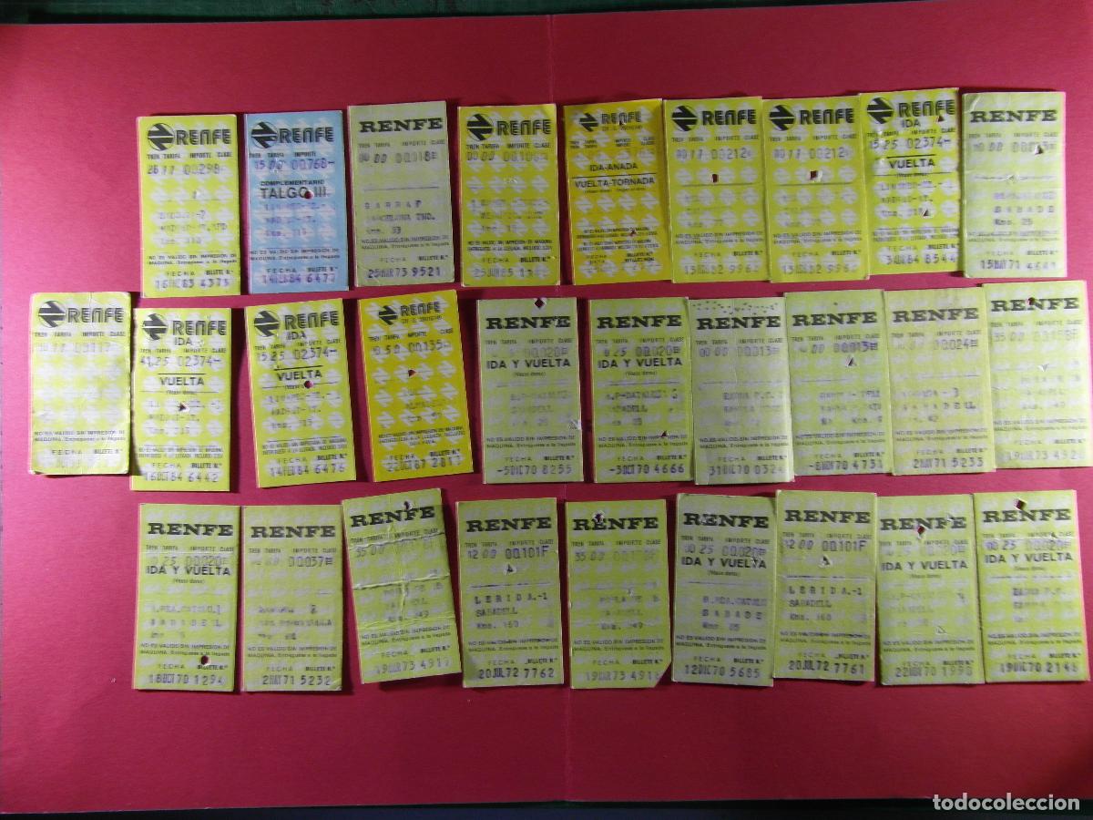 Coleccionismo billetes de transporte: BILLETE HUGIN - LOTE DE 28 DIFERENTES - RENFE MZA CERCANIAS RODALIES