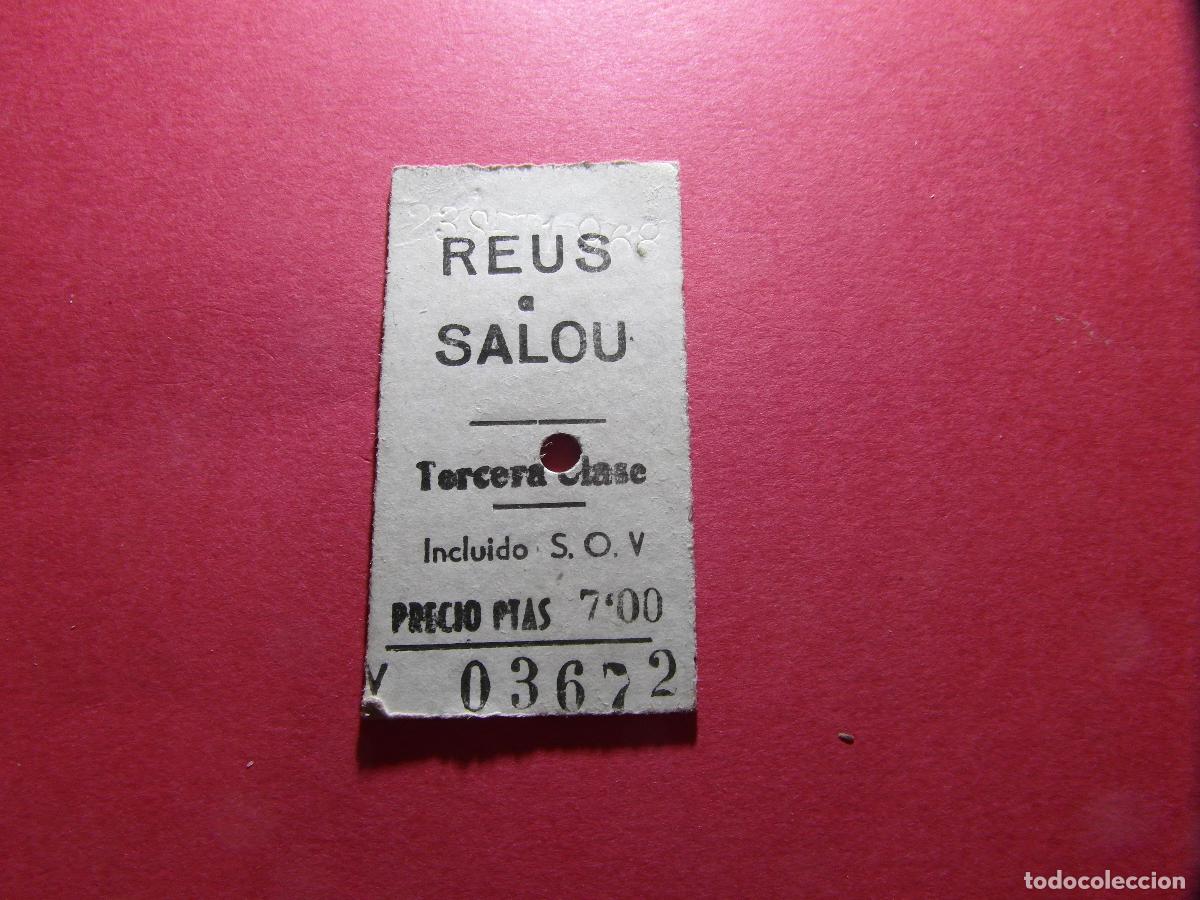 Coleccionismo billetes de transporte: BILLETE EDMONSON - REUS SALOU - RENFE MZA CERCANIAS FERROCARRIL