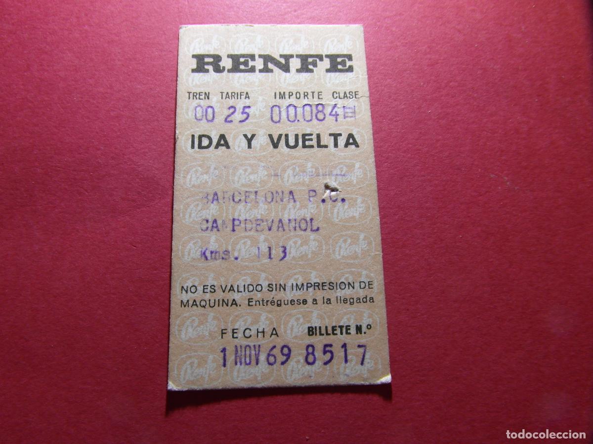Coleccionismo billetes de transporte: BILLETE HUGIN - BARCELONA CAMPDEVANOL - RENFE MZA CERCANIAS FERROCARRIL RODALIES