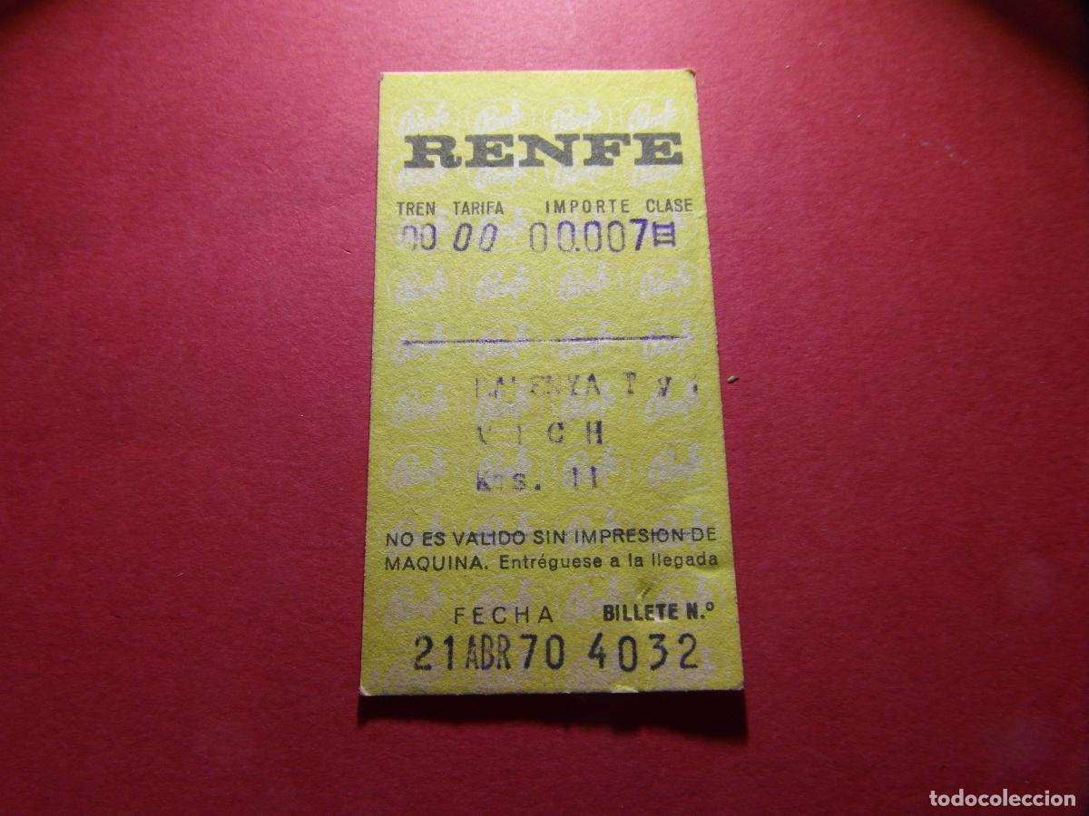 Coleccionismo billetes de transporte: BILLETE HUGIN - BALENYA VICH VIC - RENFE MZA CERCANIAS FERROCARRIL RODALIES