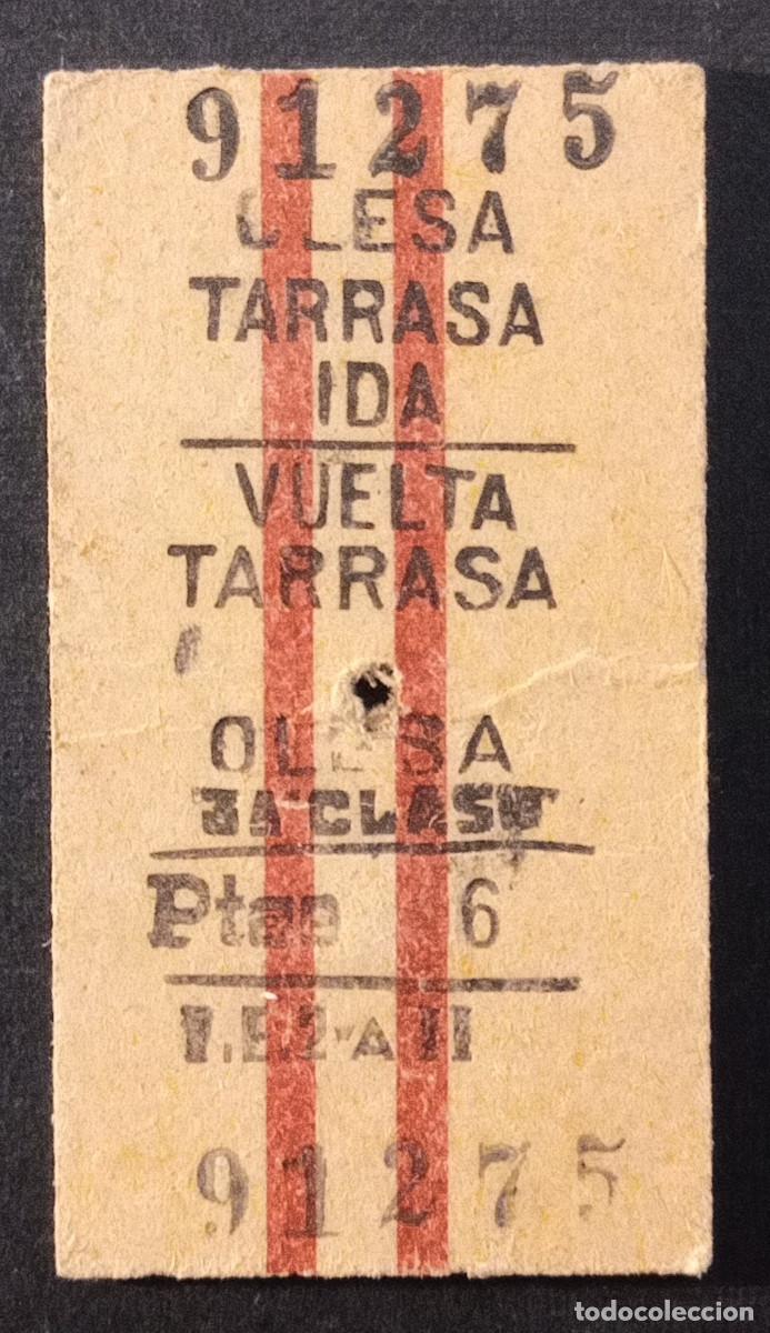 Coleccionismo billetes de transporte: BILLETE/TIQUET - OLESA - TARRASA IDA Y VUELTA - 3&ordf; CLASE 6 PTS. - 1964