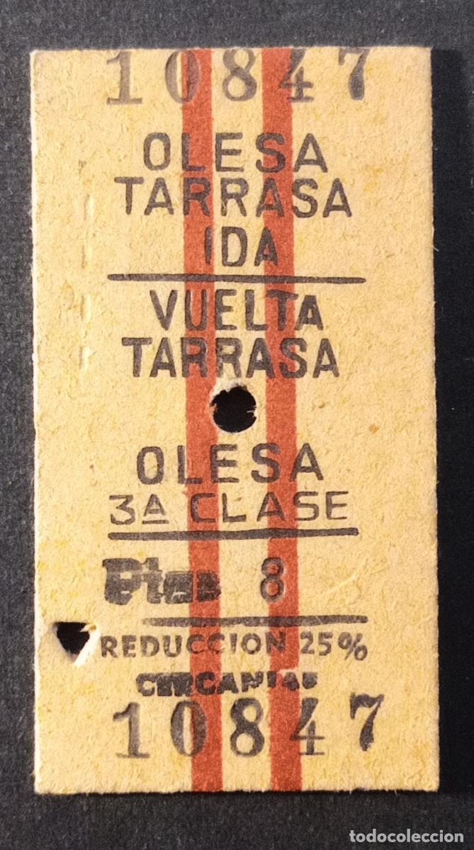 Coleccionismo billetes de transporte: BILLETE/TIQUET - OLESA - TARRASA IDA Y VUELTA - 3&ordf; CLASE 8 PTS. - 1966
