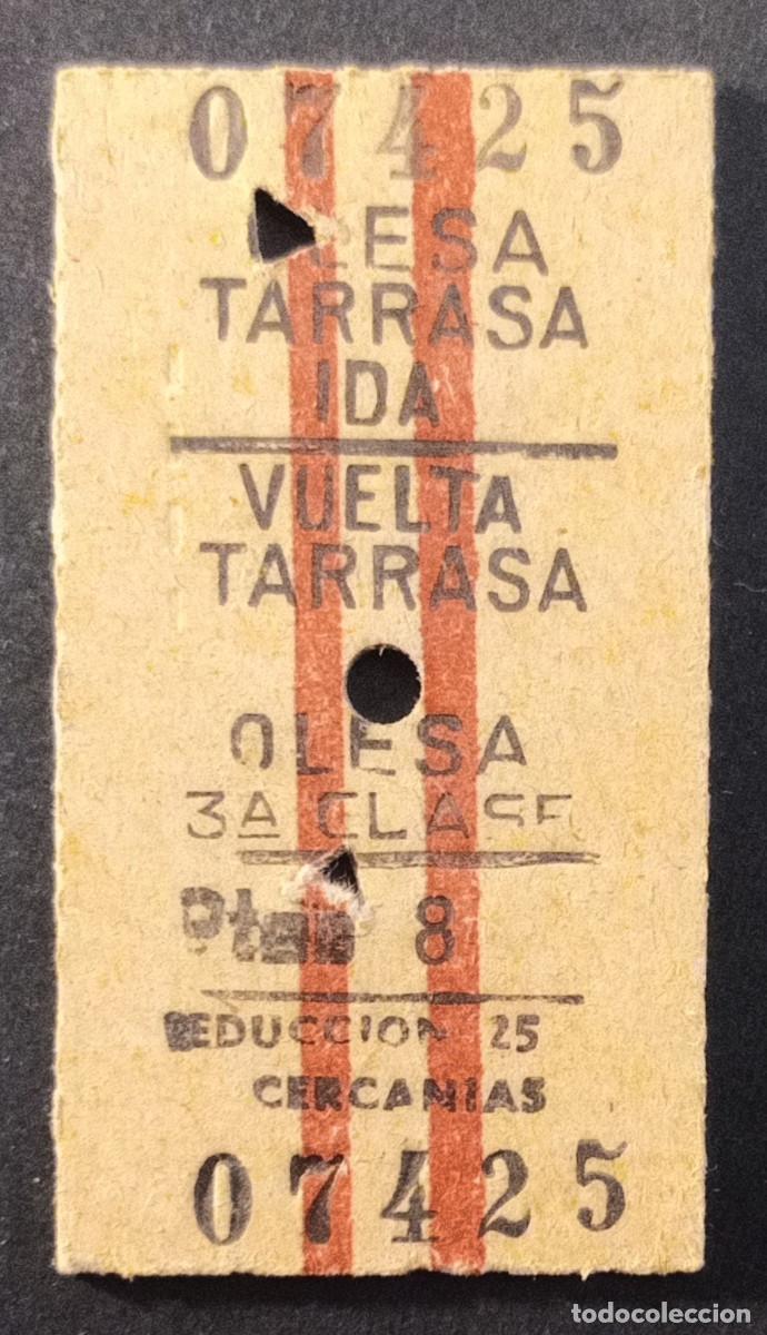 Coleccionismo billetes de transporte: BILLETE/TIQUET - OLESA - TARRASA IDA Y VUELTA - 3&ordf; CLASE 8 PTS. - 1966