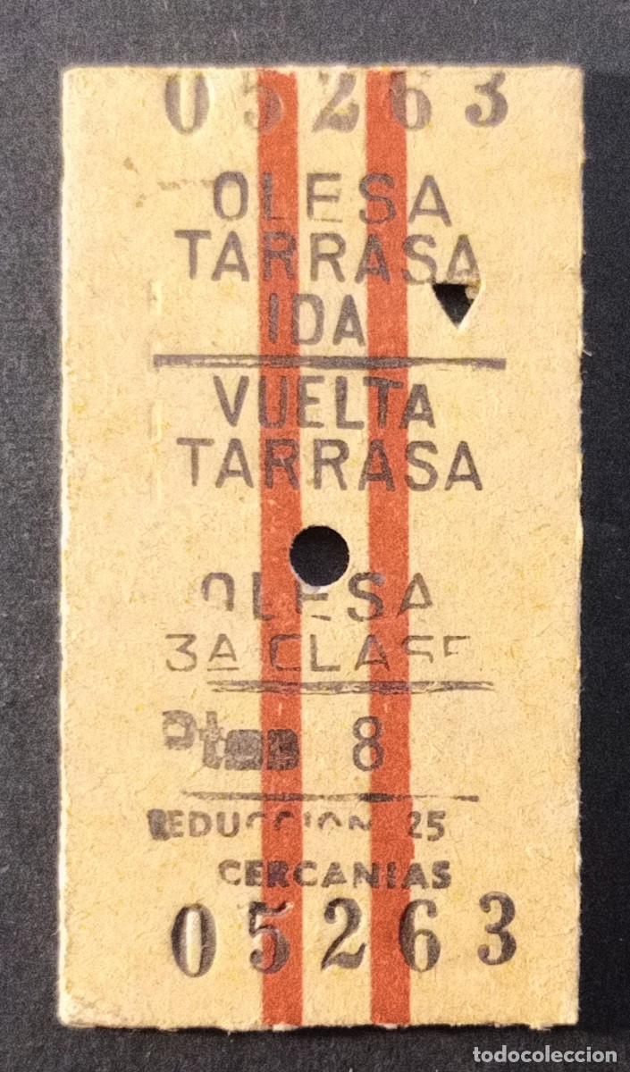 Coleccionismo billetes de transporte: BILLETE/TIQUET - OLESA - TARRASA IDA Y VUELTA - 3&ordf; CLASE 8 PTS. - 1966