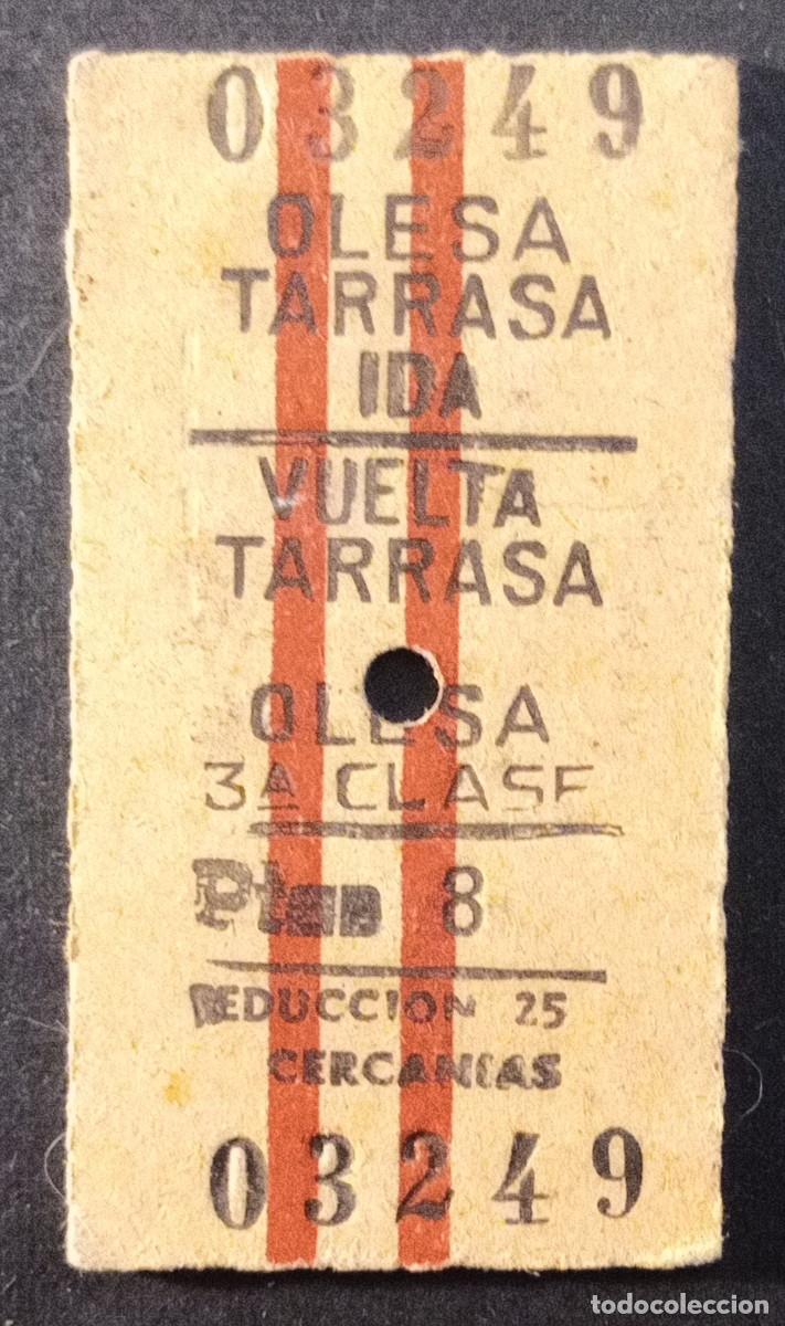 Coleccionismo billetes de transporte: BILLETE/TIQUET - OLESA - TARRASA IDA Y VUELTA - 3&ordf; CLASE 8 PTS. - 1966