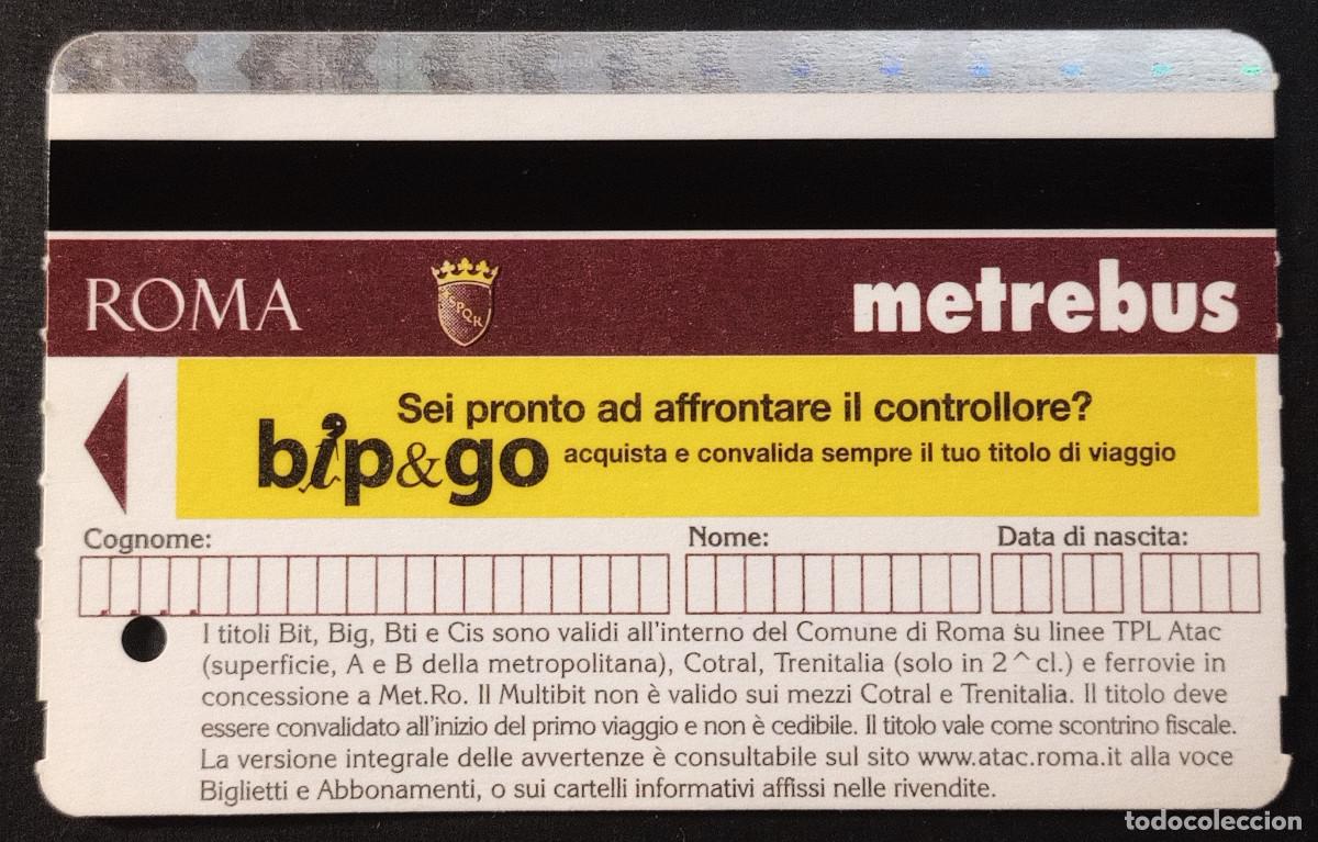 Coleccionismo billetes de transporte: BILLETE/TIQUET - ROMA - METREBUS BIGLIETTO INTEGRATO - 2010