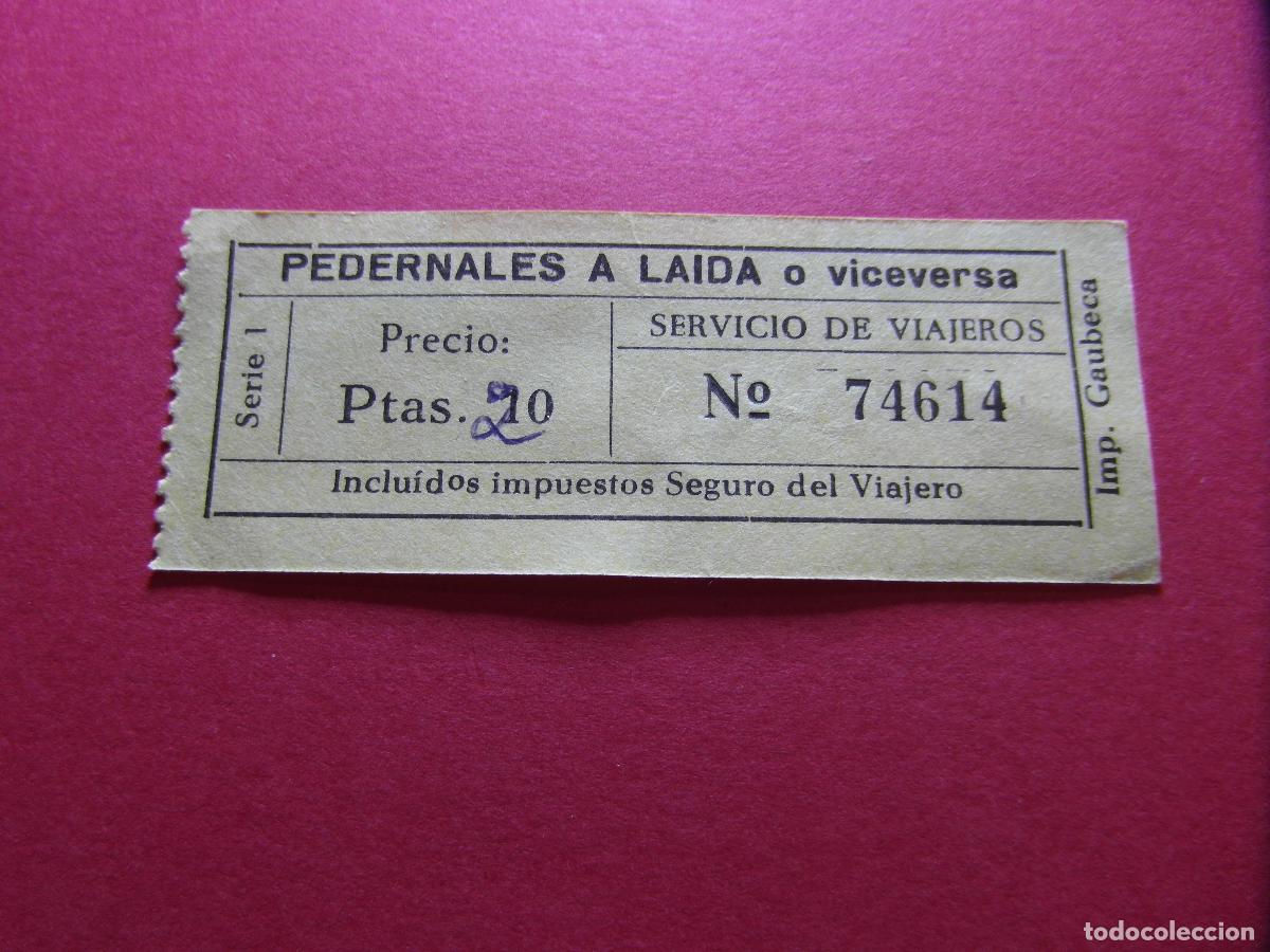 Coleccionismo billetes de transporte: COLECCION BILBAO - PEDERNALES A LAIDA