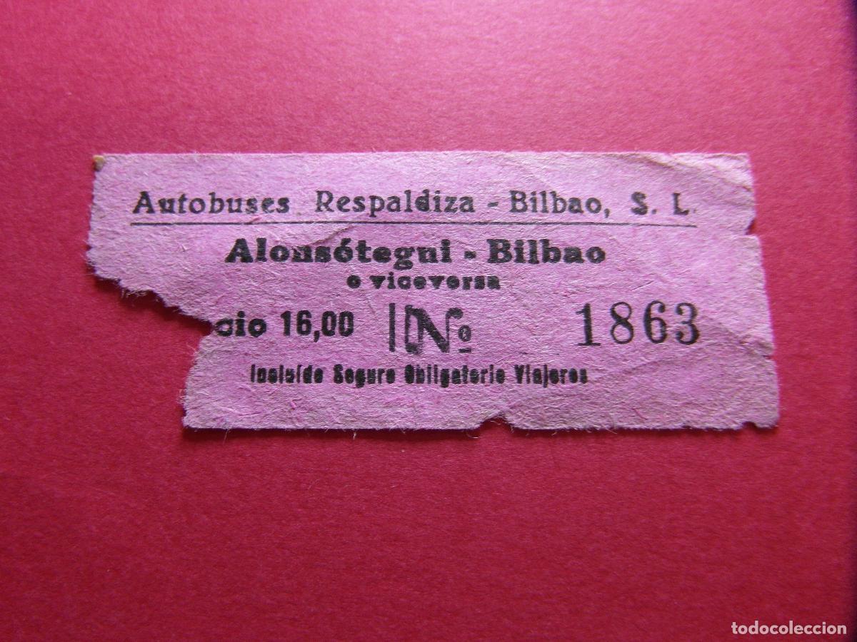 Coleccionismo billetes de transporte: COLECCION BILBAO - AUTOBUSES RESPALDIZA - ALONSOTEGUI
