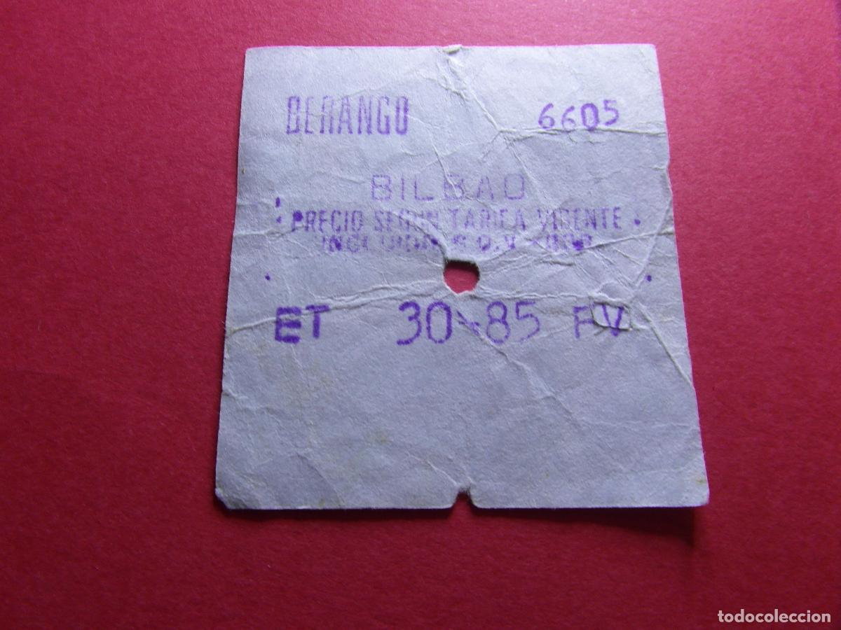 Collectionnisme Billets de transport: COLECCION BILBAO - BERANGO BILBAO