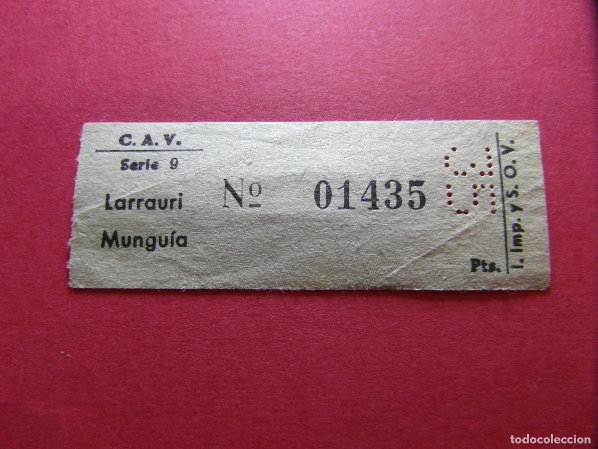 Collezionismo Biglietti di trasporto: COLECCION BILBAO - C.V.A. Compa&ntilde;&iacute;a de Autobuses Vascongados - LARRAURI MUNGUIA