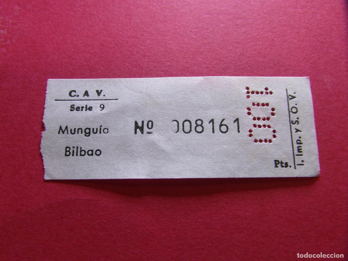 Collezionismo Biglietti di trasporto: COLECCION BILBAO - C.V.A. Compa&ntilde;&iacute;a de Autobuses Vascongados - MUNGUIA