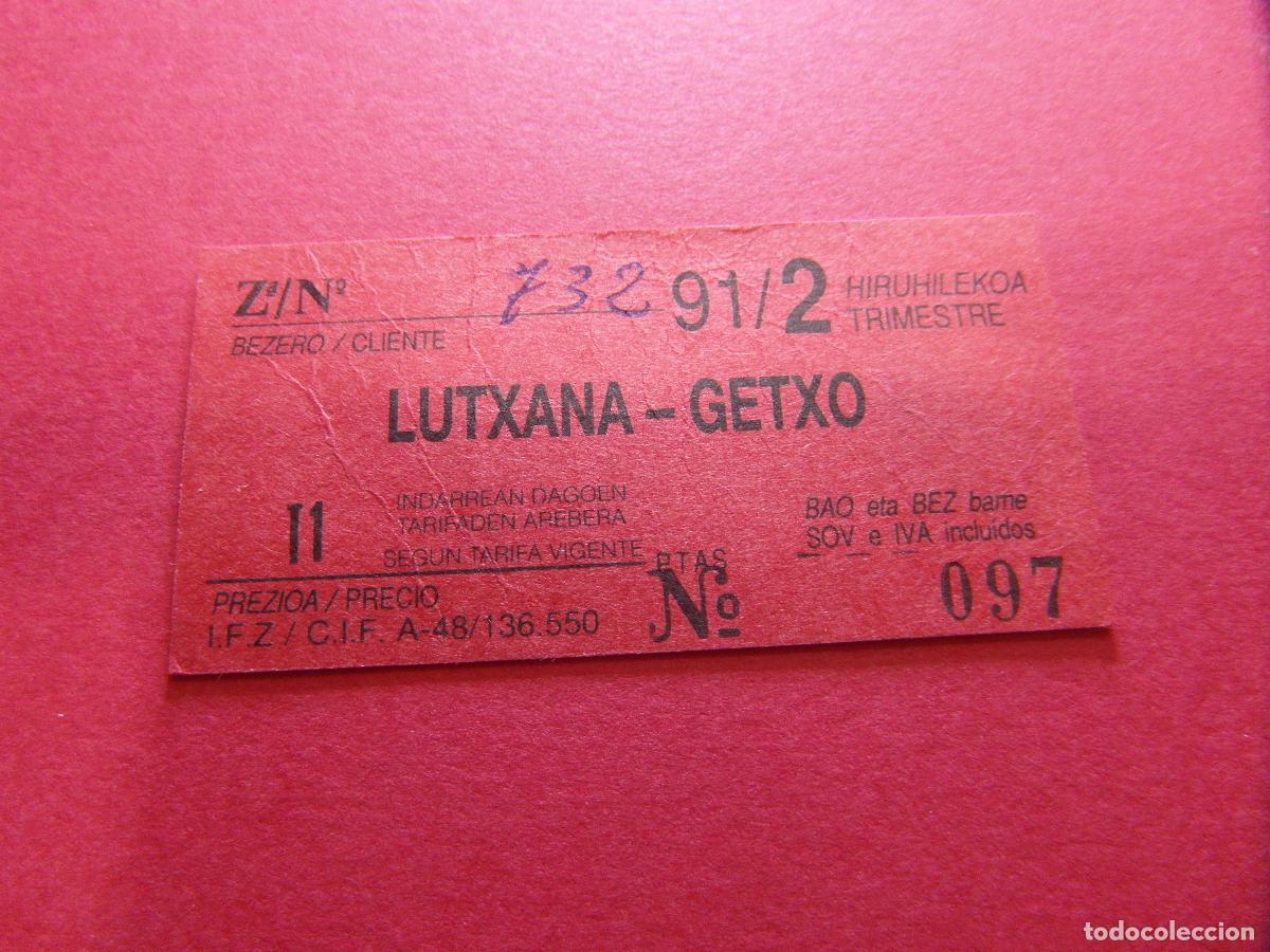 Coleccionismo billetes de transporte: COLECCION BILBAO - FERROCARRILES VASCOS EUSKO TRENDIBIDEAK - VER PRECIOS Y TRAYECTO Y COLOR BILLETE