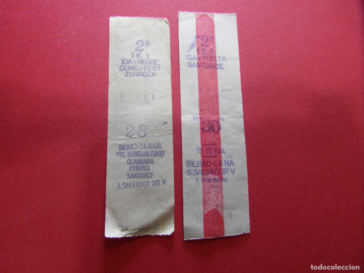 Coleccionismo billetes de transporte: COLECCION BILBAO - RENFE ZONA BILBAO - 2 BILLETE