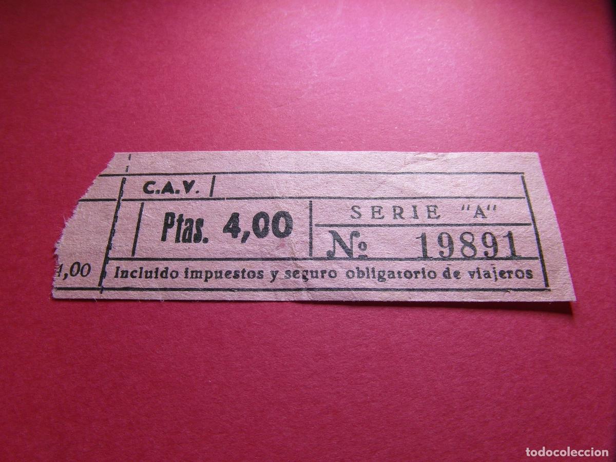 Coleccionismo billetes de transporte: COLECCION BILBAO - C.V.A. Compa&ntilde;&iacute;a de Autobuses Vascongados -