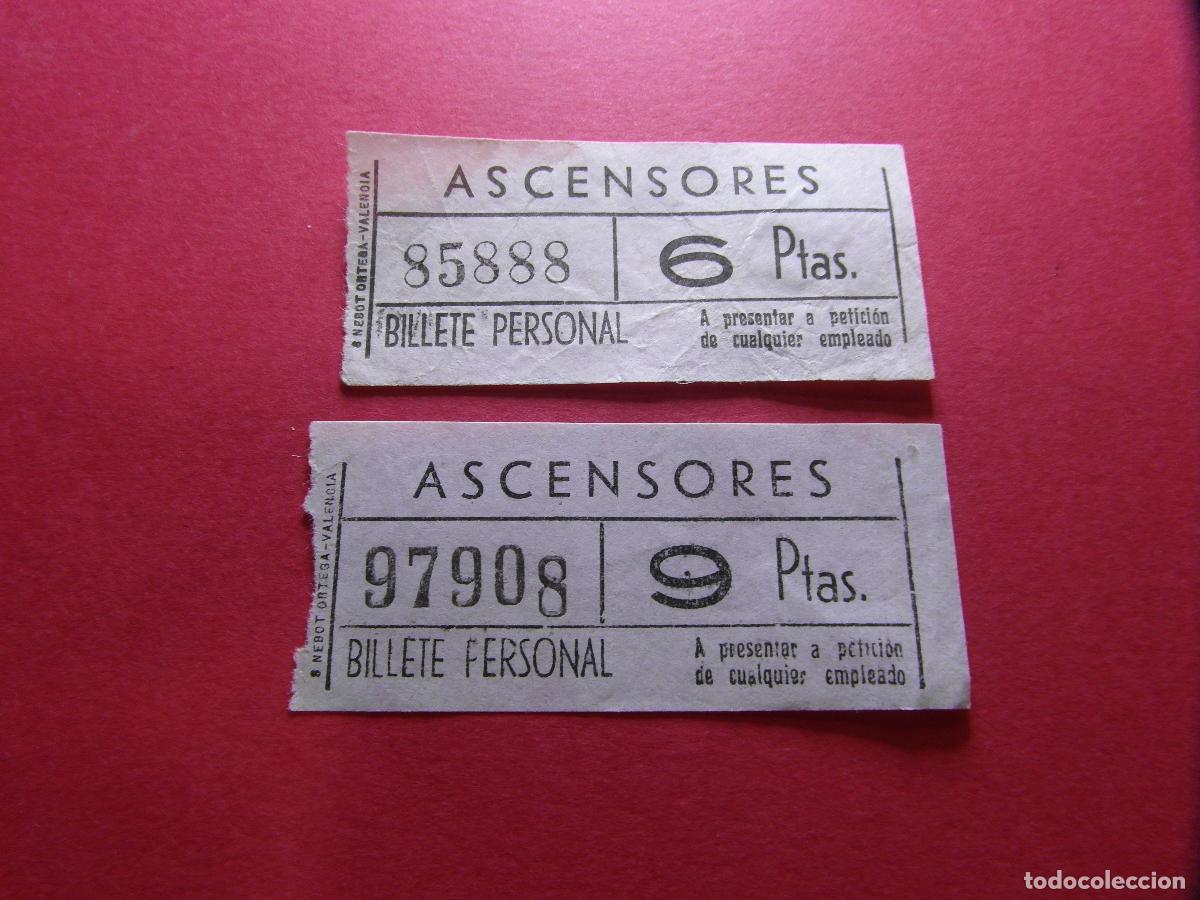 Coleccionismo billetes de transporte: COLECCION BILBAO - 2 BILLETES ASCENSORES