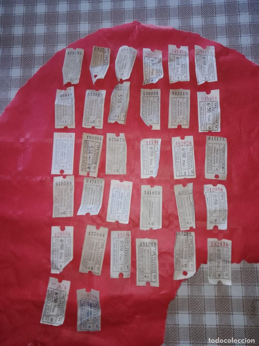Coleccionismo billetes de transporte: Billetes transporte tranv&iacute;a 32,unidades de Zaragoza a&ntilde;os 60 aproximado