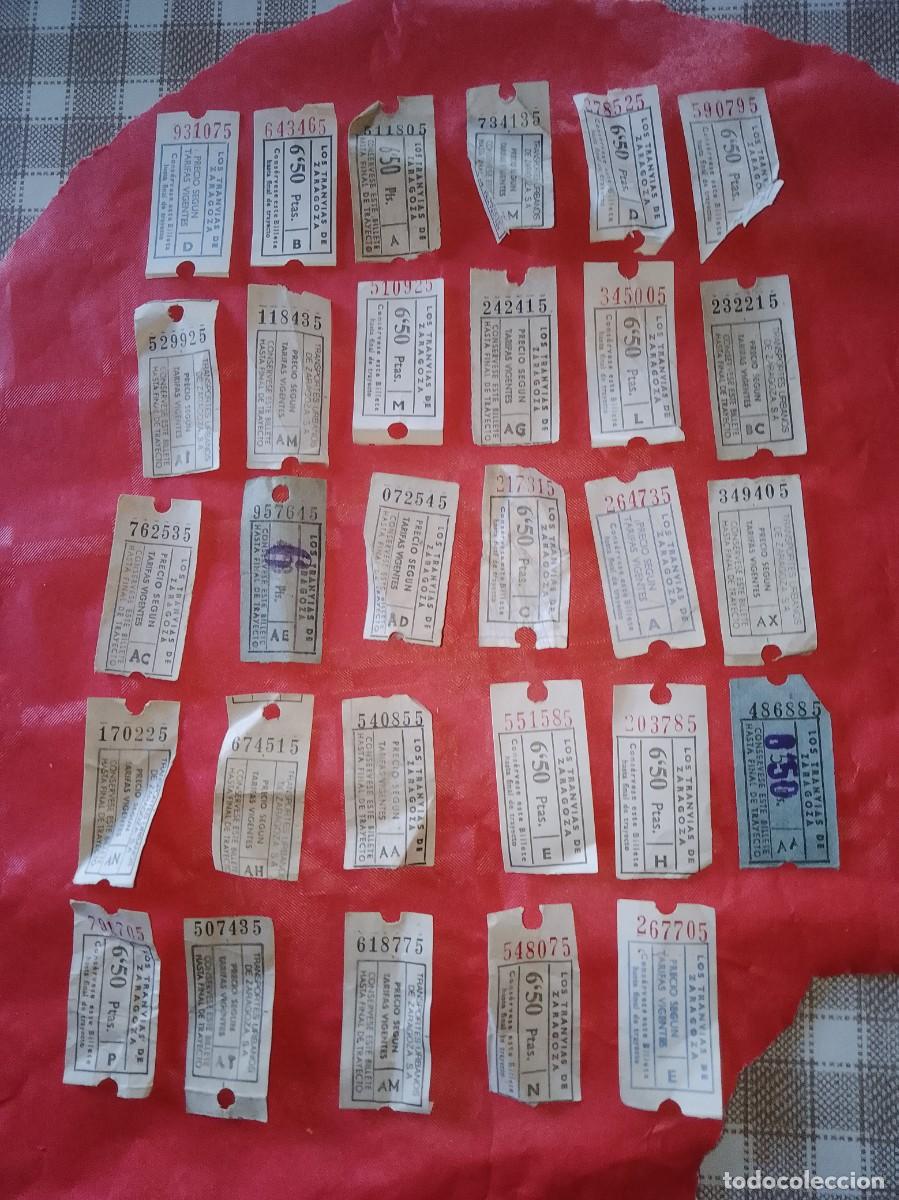 Coleccionismo billetes de transporte: Billetes transporte tranv&iacute;a 29,unidades de Zaragoza a&ntilde;os 60 aproximado
