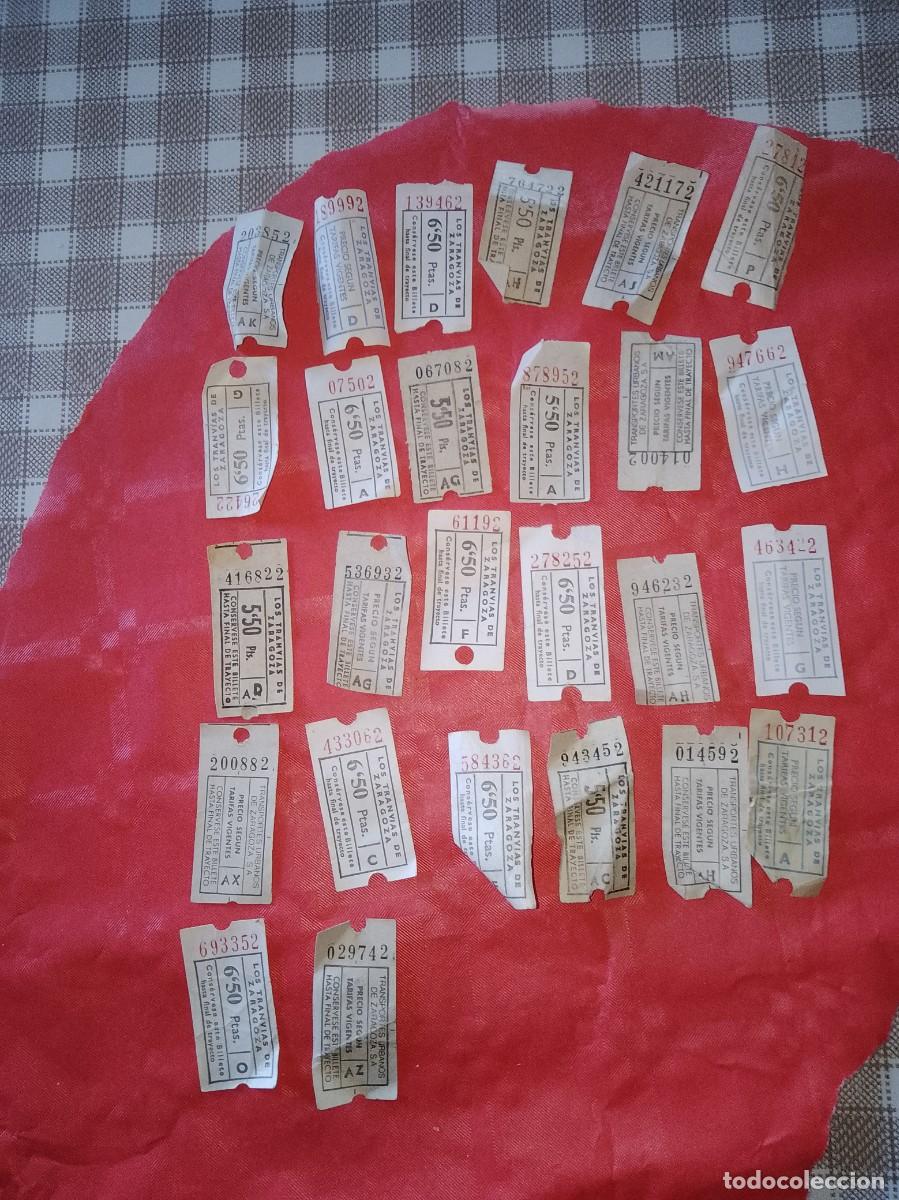 Coleccionismo billetes de transporte: Billetes transporte tranv&iacute;a 26,unidades de Zaragoza a&ntilde;os 60 aproximado