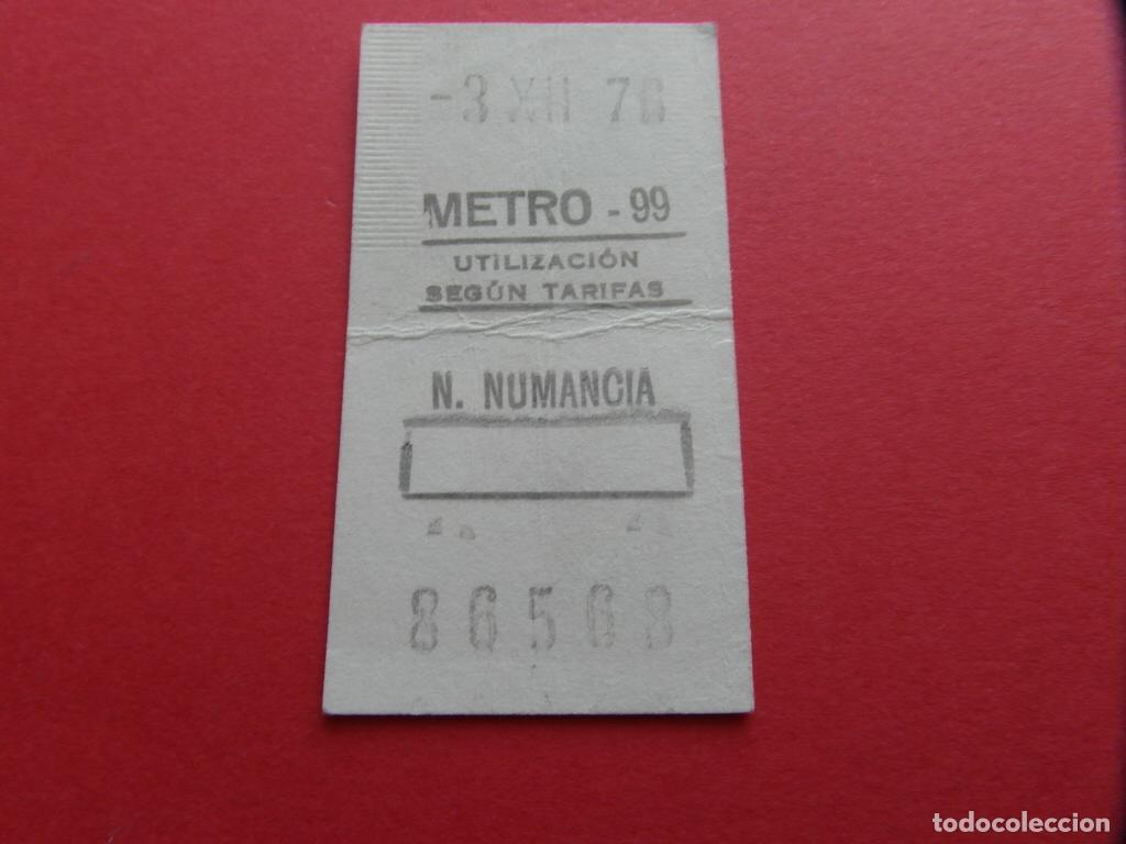 Sammeln von Fahrkarten: REFMM01 - METRO MADRID - BILLETE METRO MADRID CAPICUA 86568 - N. NUMANCIA -99