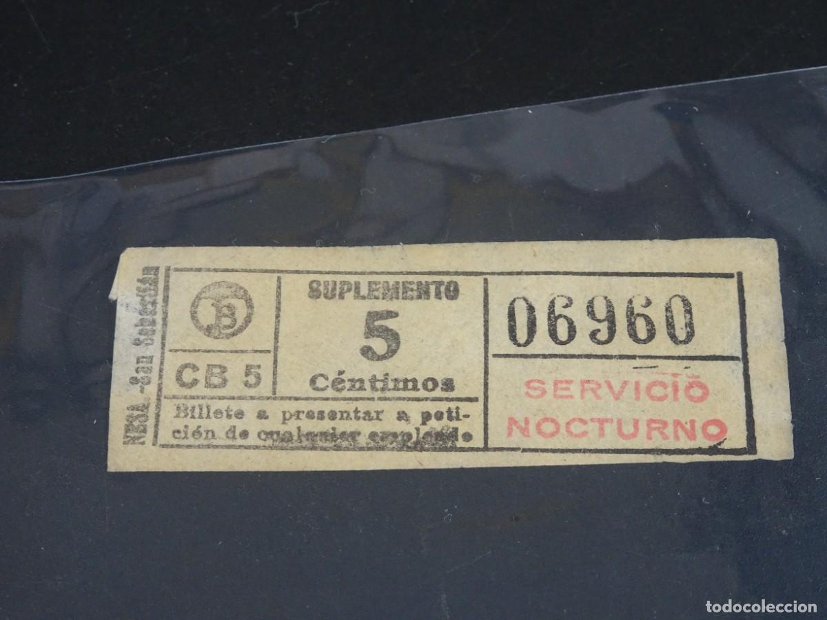 Collectables Transport Tickets: ANTIGUO BILLETE SERVICIO NOCTURNO TB , BARCELONA, SUPLEMENTO 5 CTS, CAPICUA, VER FOTOS