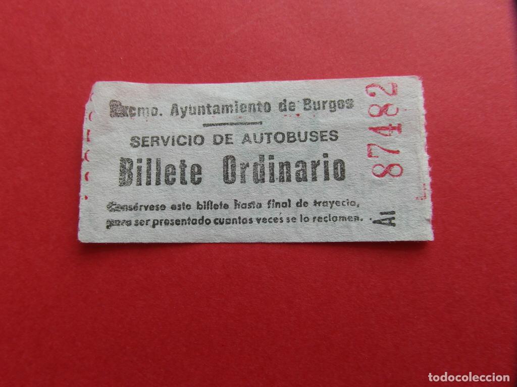 Collectionnisme Billets de transport: 1 BILLETE PAPEL AUTOBUSES AYUNTAMIENTO DE BURGOS PUBLICIDAD CAJA AHORROS MUNICIPAL