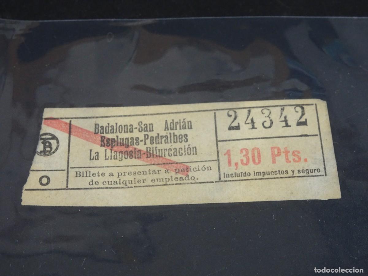 Collectionnisme Billets de transport: ANTIGUO BILLETE TB, BADALONA - BIFURCACI&Oacute;N, 1,30 PTS, CAPICUA, BARCELONA, VER FOTOS