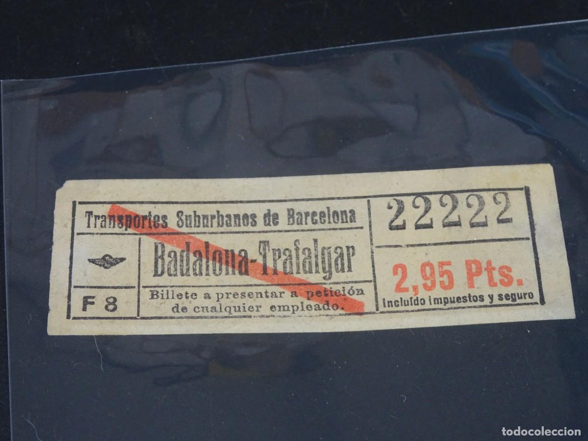 Collectionnisme Billets de transport: ANTIGUO BILLETE TB ,TRAFALGAR - BADALONA, 2,95 PTS, CAPICUA, BARCELONA, VER FOTOS