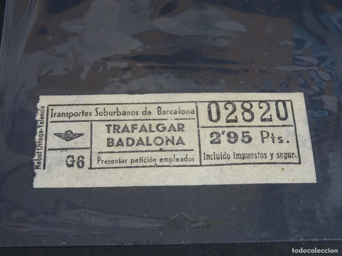 Collectionnisme Billets de transport: ANTIGUO BILLETE TRANSPORTES SUBURBANOS, TRAFALGAR - BADALONA 2,95 PTS, BARCELONA, CAPICUA, VER FOTOS