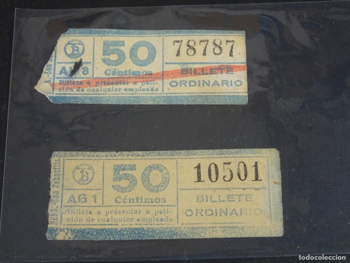 Colecionismos Bilhetes de Transporte: 2 ANTIGUOS BILLETES ORDINARIOS TB , 50 CTS, BARCELONA, CAPICUAS, VER FOTOS