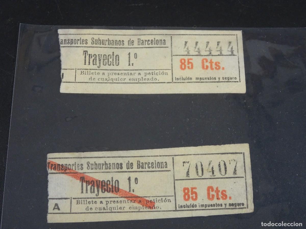 Collezionismo Biglietti di trasporto: 2 ANTIGUOS BILLETES TB , TRAYECTO 1&ordm; , 85 CTS, BARCELONA, CAPICUAS, VER FOTOS