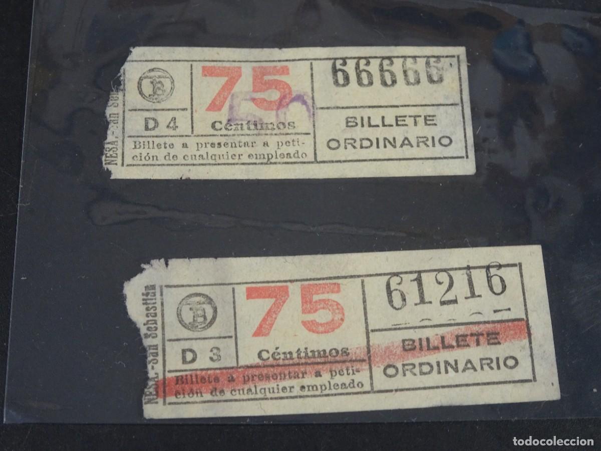 Collezionismo Biglietti di trasporto: 2 ANTIGUOS BILLETES ORDINARIOS TB , 75 CTS, BARCELONA, CAPICUAS, VER FOTOS