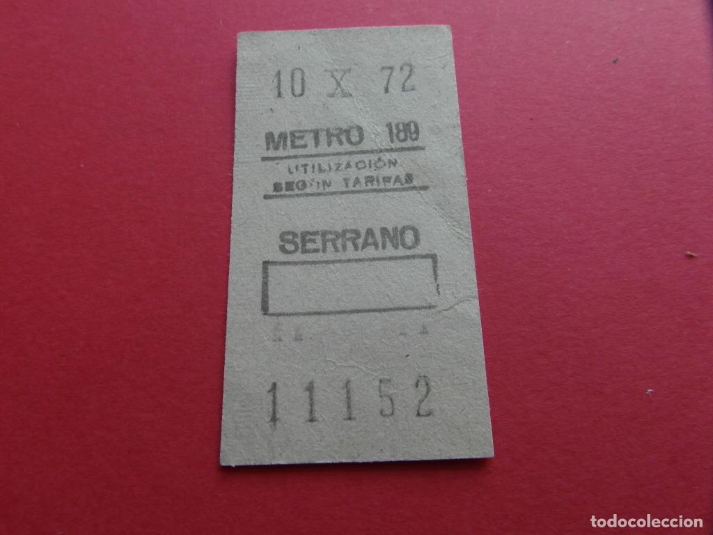Collezionismo Biglietti di trasporto: REFMM01 - METRO MADRID - BILLETE METRO MADRID - SERRANO 180 - MODELO RECTANGULO