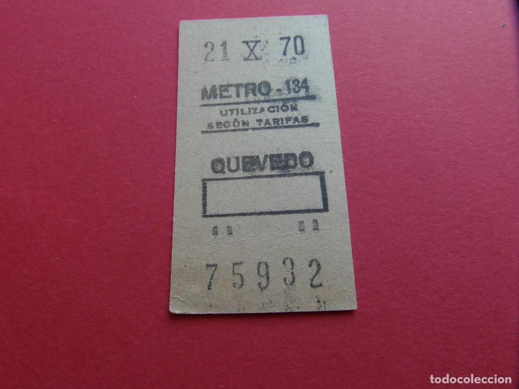 Collezionismo Biglietti di trasporto: REFMM01 - METRO MADRID - BILLETE METRO MADRID - QUEVEDO 134 - MODELO RECTANGULO