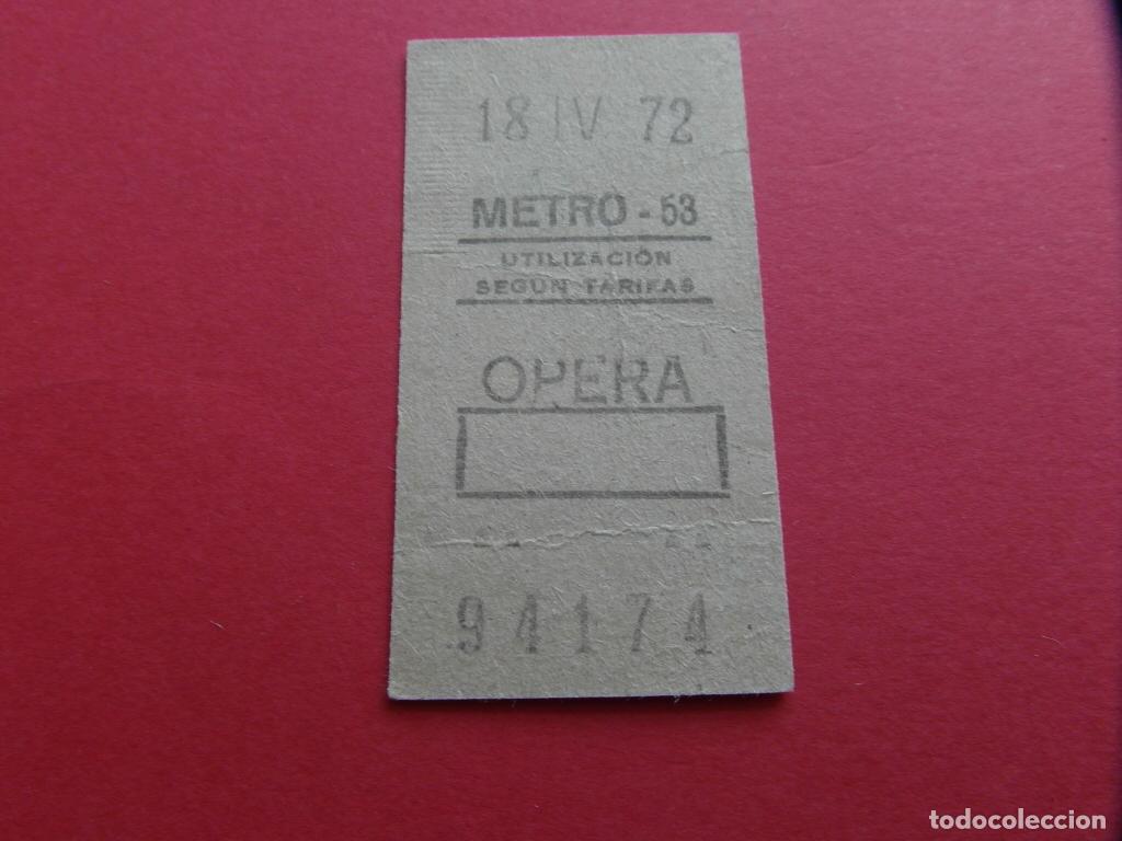 Collezionismo Biglietti di trasporto: REFMM01 - METRO MADRID - BILLETE METRO MADRID - OPERA 53 - MODELO RECTANGULO