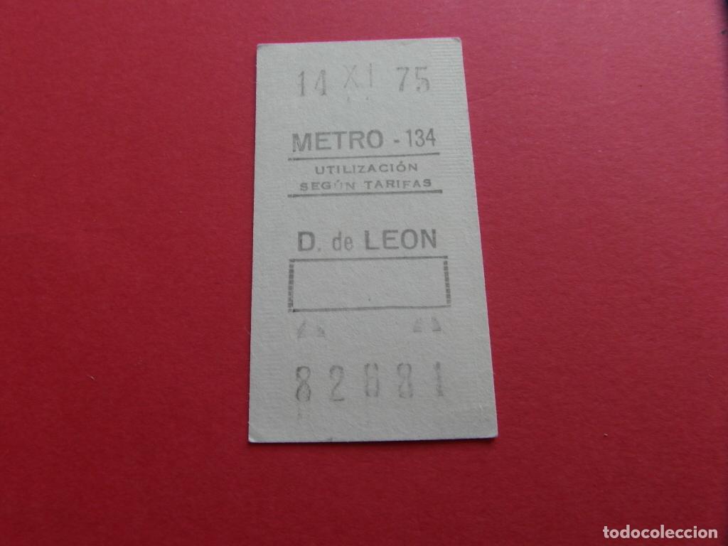 Collezionismo Biglietti di trasporto: REFMM01 - METRO MADRID - BILLETE METRO MADRID - D. DE LEON 134 - MODELO RECTANGULO
