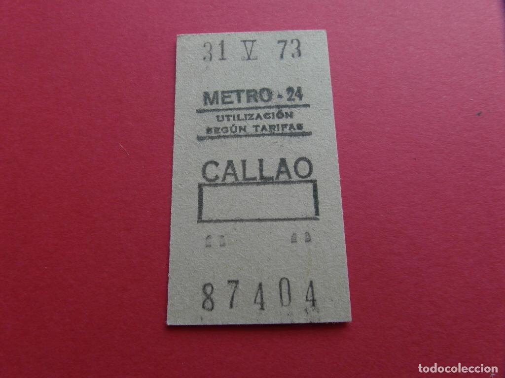 Collezionismo Biglietti di trasporto: REFMM01 - METRO MADRID - BILLETE METRO MADRID - CALLAO 24 - MODELO RECTANGULO