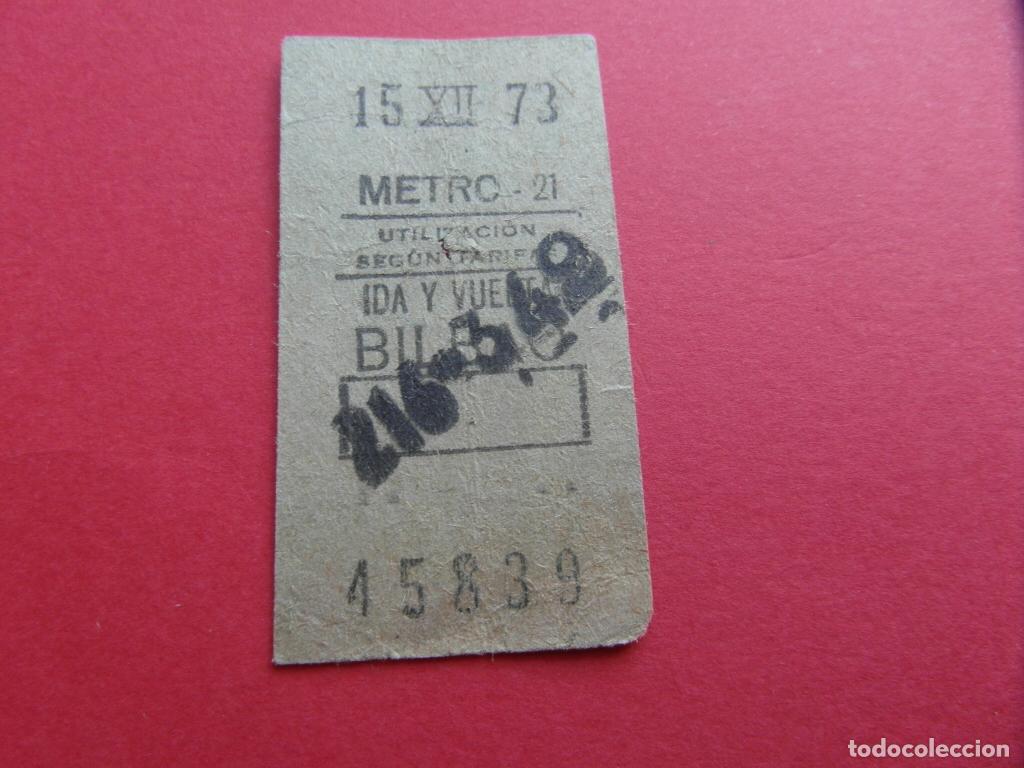 Collezionismo Biglietti di trasporto: REFMM01 - METRO MADRID - BILLETE METRO MADRID - BILBAO 21 - MODELO IDA Y VUELTA