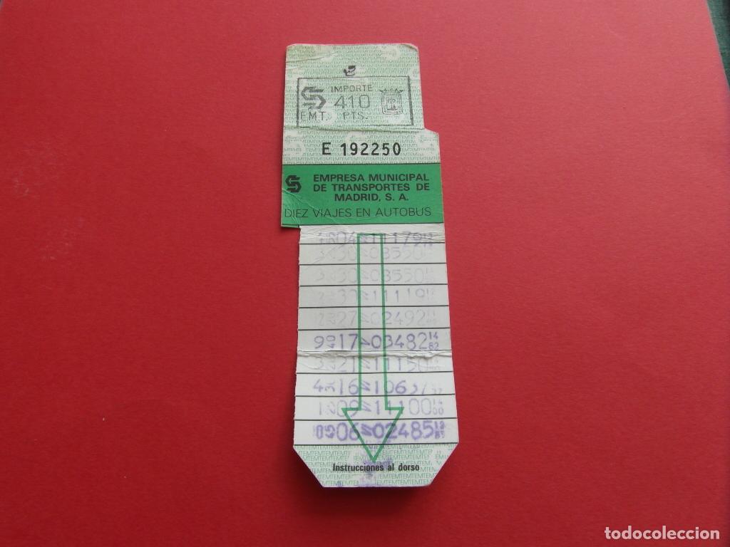 Collectionnisme Billets de transport: TARJETA RESISTIVA BONO BUS MADRID 410 PESETAS BURGUER KING