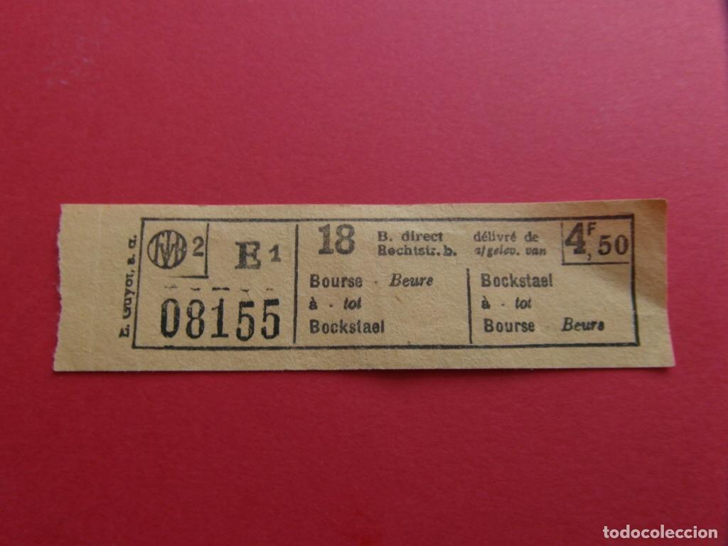 Coleccionismo billetes de transporte: BILLETE TRANVIAS DE BRUSELAS BELGICA