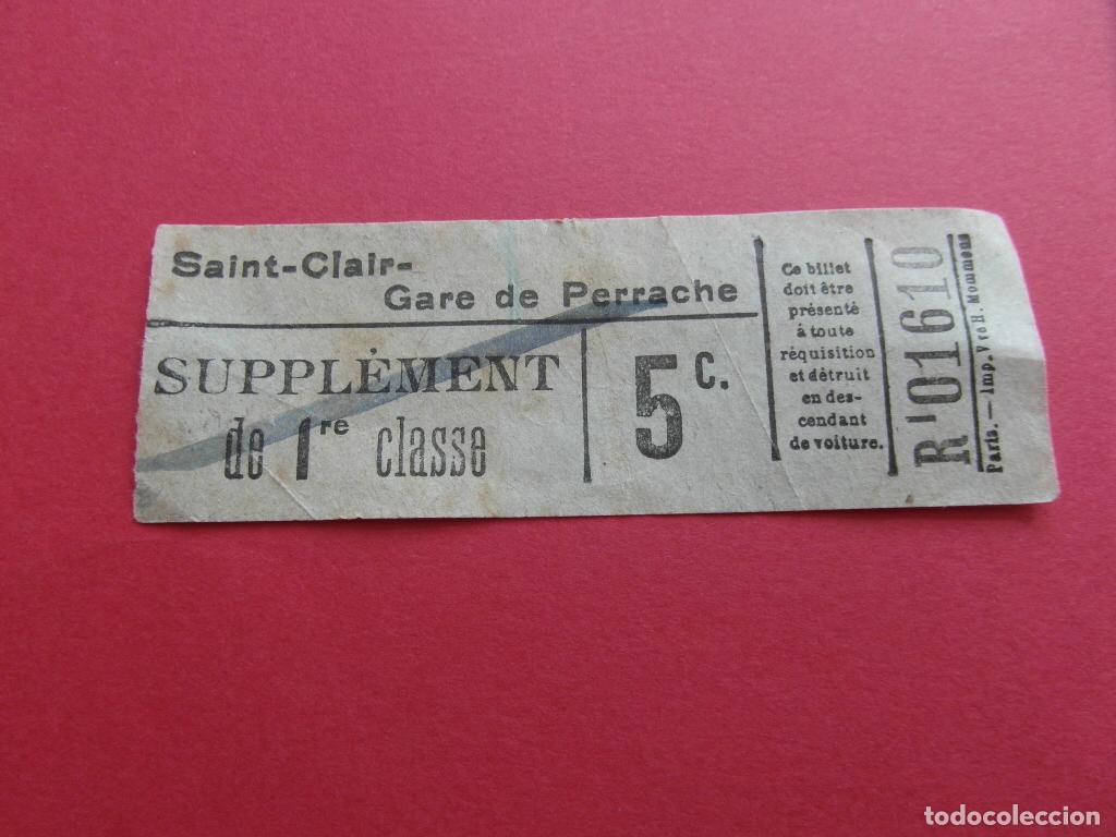 Coleccionismo billetes de transporte: BILLETE TRANVIAS DE LYON GARE PERRACHE ESTACION FERROCARRIL SANIT CLAIRE - FRANCIA CAPICUA 02020