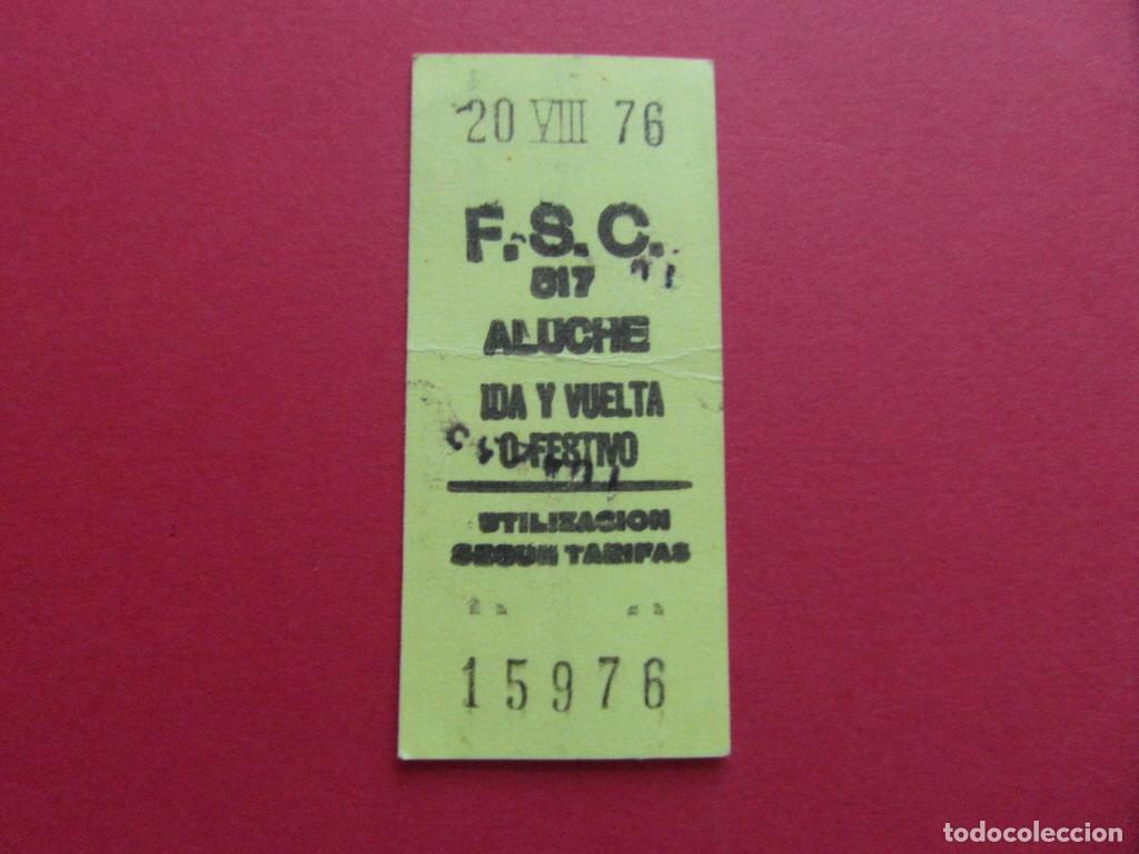 Coleccionismo billetes de transporte: REFERENCIA REFMM01 METRO MADRID - MODELO F.S.C. CARABANCHEL AMARILLO FESTIVO IDA VUELTA ALUCHE 517